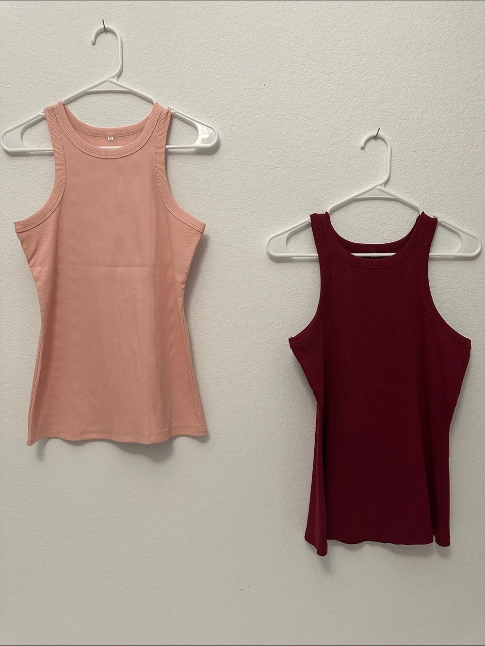 Women’s Ribbed Tank Top - Pink and Wine
